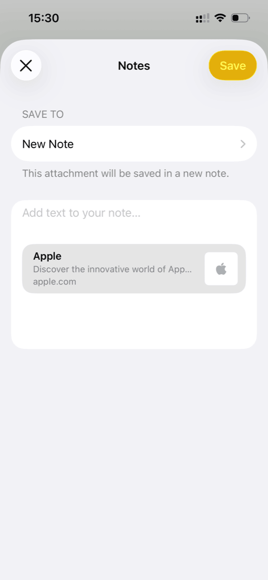 Notes Share Extension